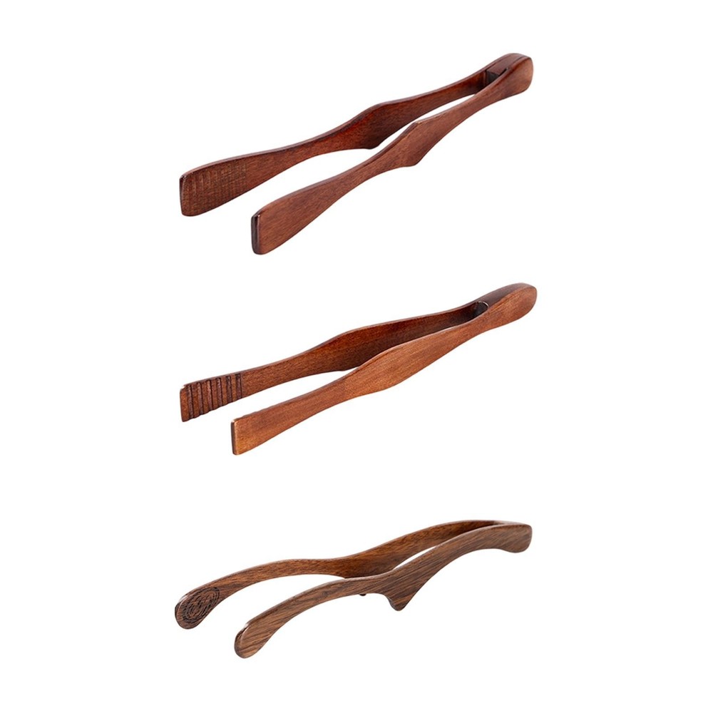 Toaster Tongs Wooden Food Tongs Cooking Utensils Multifunctional for Charcuterie