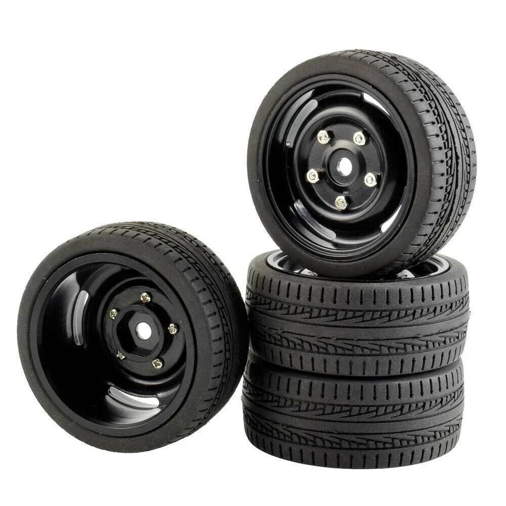 RC Rim Grip Tires & Wheel 4PCS For HSP Tamiya MST HPI Racing 1/10 On-Road Car