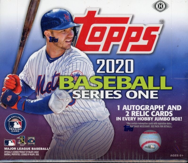 2020 TOPPS SERIES 1 JUMBO BASEBALL SEALED BOX 10 PACKS, 46 CARDS PER PACK