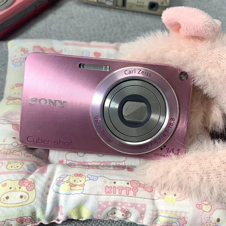 SONY Cyber-Shot DSC-W350 14.1MP 4x Zoom Pink Digital Camera 90% New