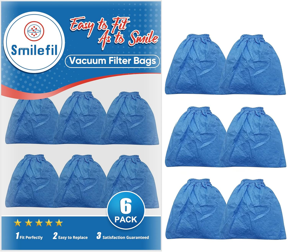 EAGLEGGO VRC5 Cloth Filter Bag for Vacmaster 4 to 16 Gallon Wet Dry Vacuums Rep