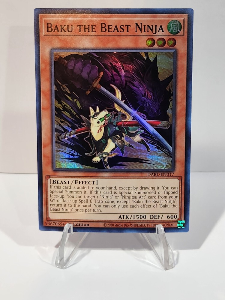 Yu-Gi-Oh Baku the Beast Ninja DABL-EN017 Super Rare 1st Ed NM