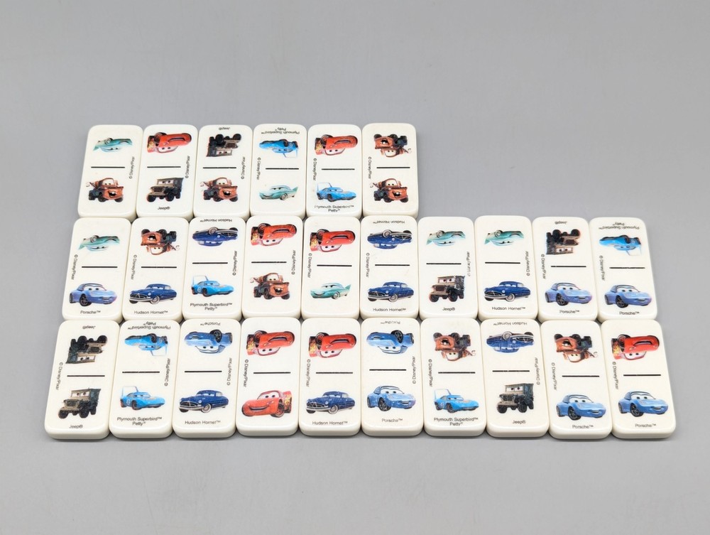Disney Pixar Cars Racing Series 26-Piece Domino Set Featuring Lightning McQueen