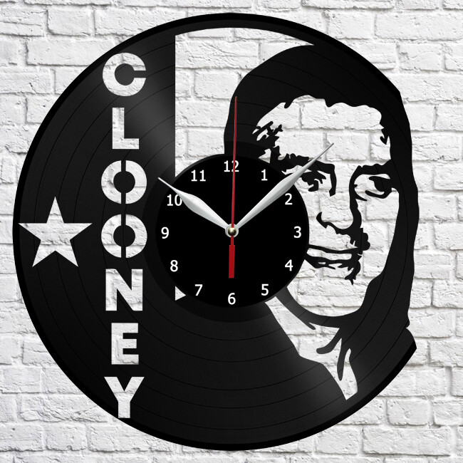 George Clooney Vinyl Record Wall Clock HomeFan Art Decor 12'' 30 cm 4475