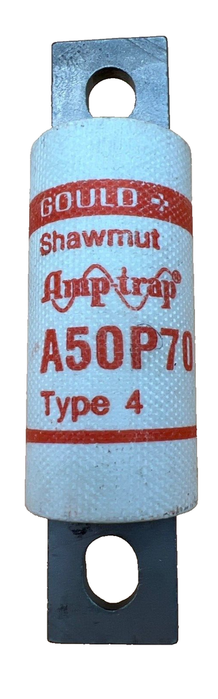 Gould Shawmut A50P70 70A 500V Type 4 Fuse 70 Amp 500 Volt Used  