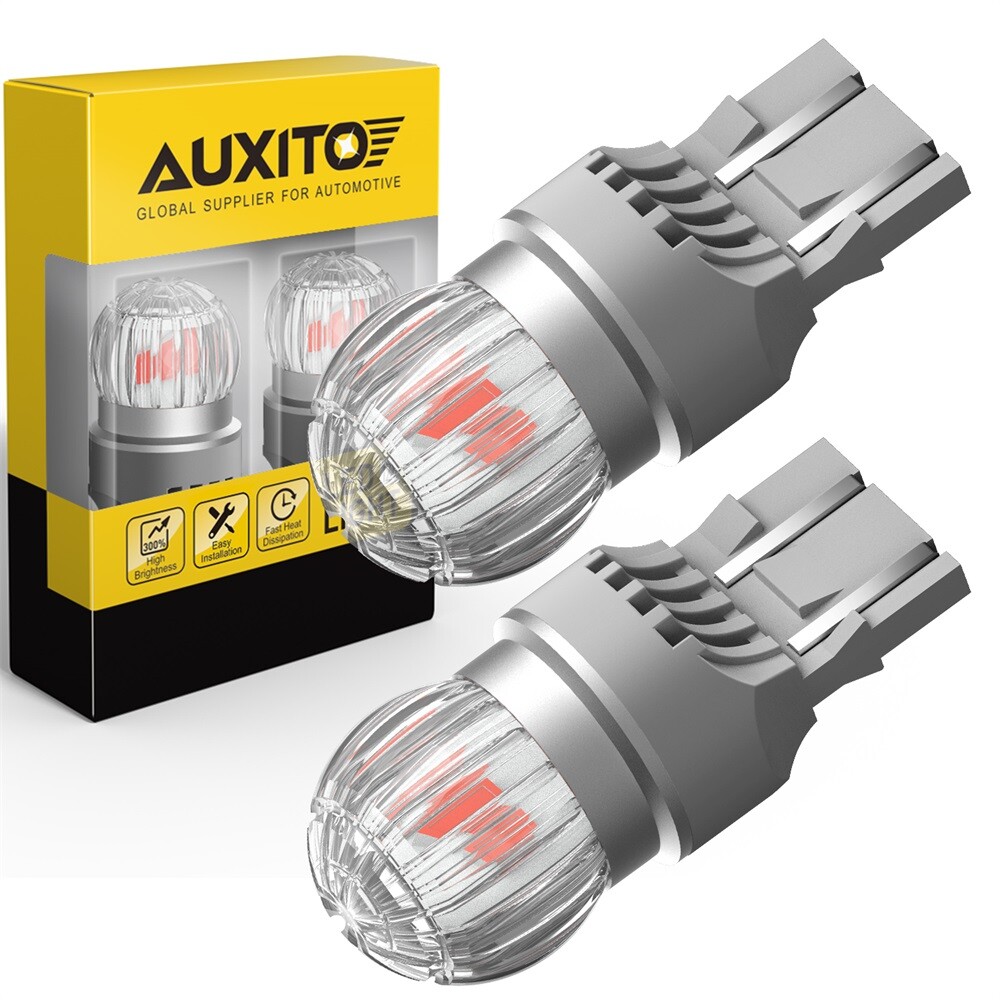 2 PCS 7443 7440 7444 7441 LED Bulb Brake Stop Light Lamp Red Super Bright AUXITO