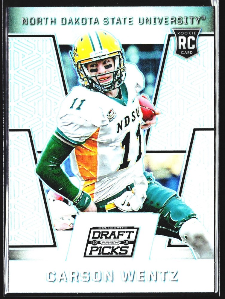 Carson Wentz 2016 Panini Prizm Draft Silver Prizm Rookie RC NDSU Bison Eagles