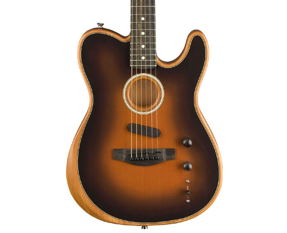 Open Box Fender American Acoustasonic Telecaster Sunburst with Ebony Fingerboard  