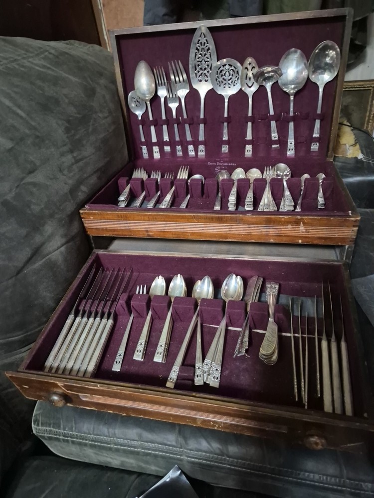 antique silverware set