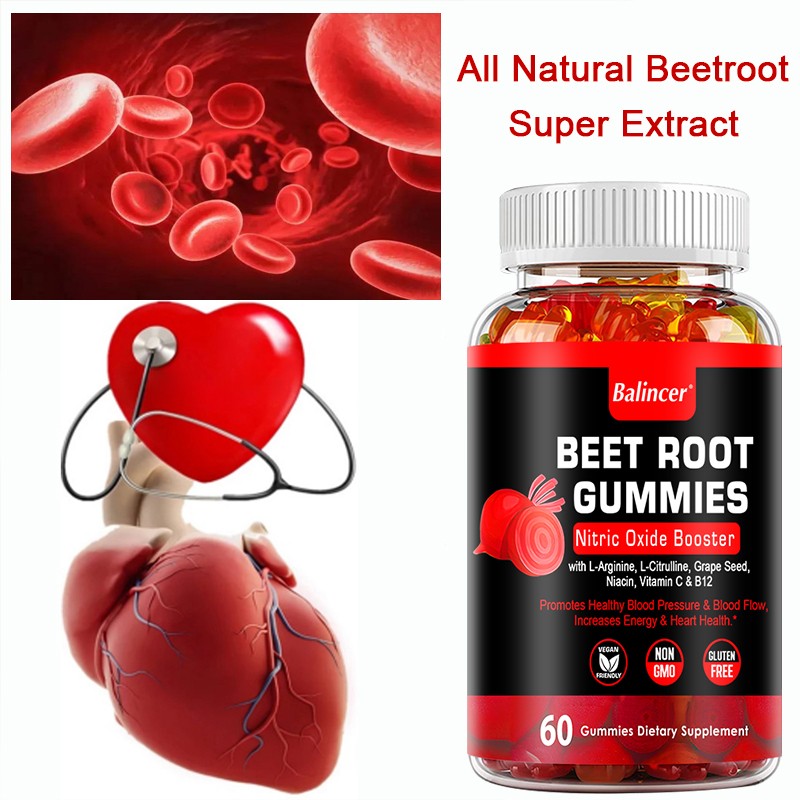 Beet Root Gummy Boost Energy Levels Promotes Nitric Oxide Production Body