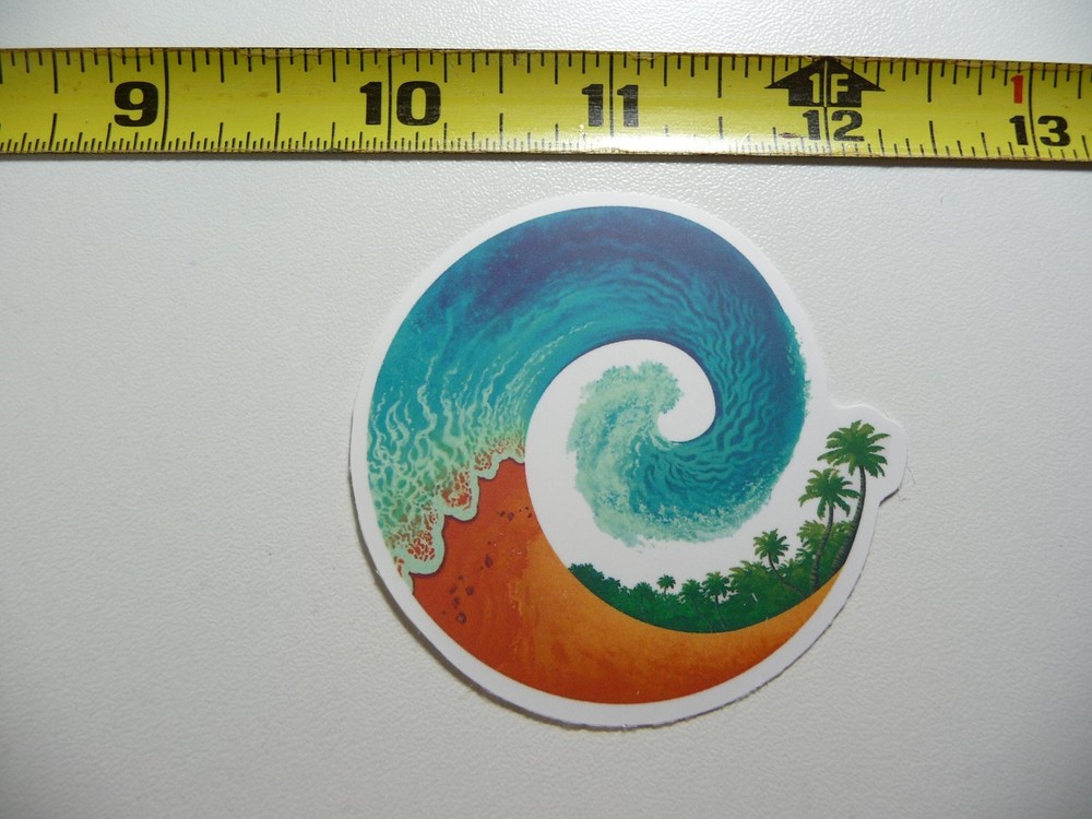 BARREL TUNNEL WAVE DECAL STICKER CAMPING TRAVEL VACATION