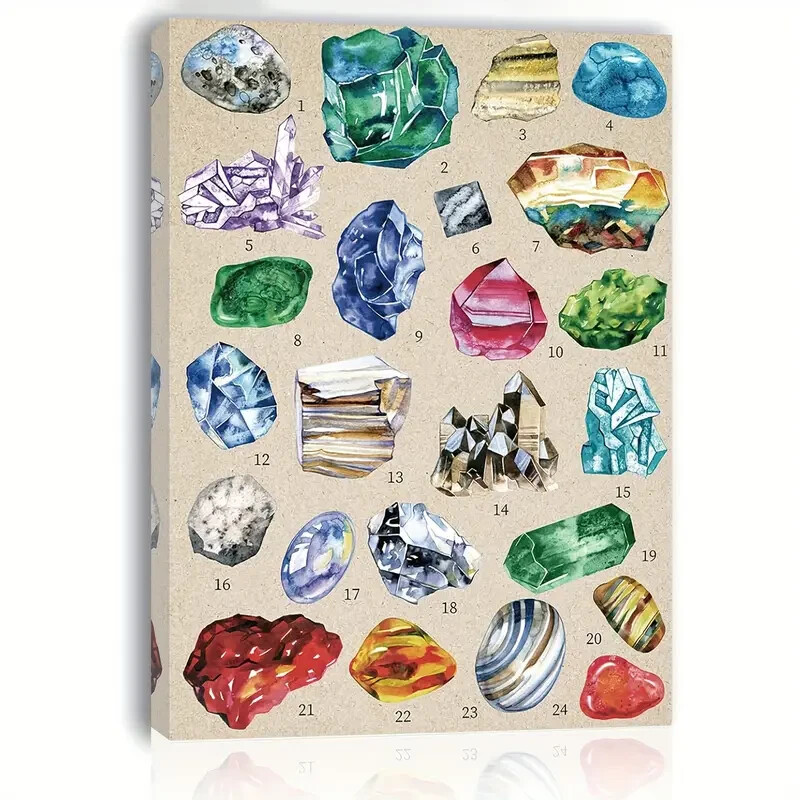 Vintage Gemstones Painting Wall Art  Canvas Unframed/Framed
