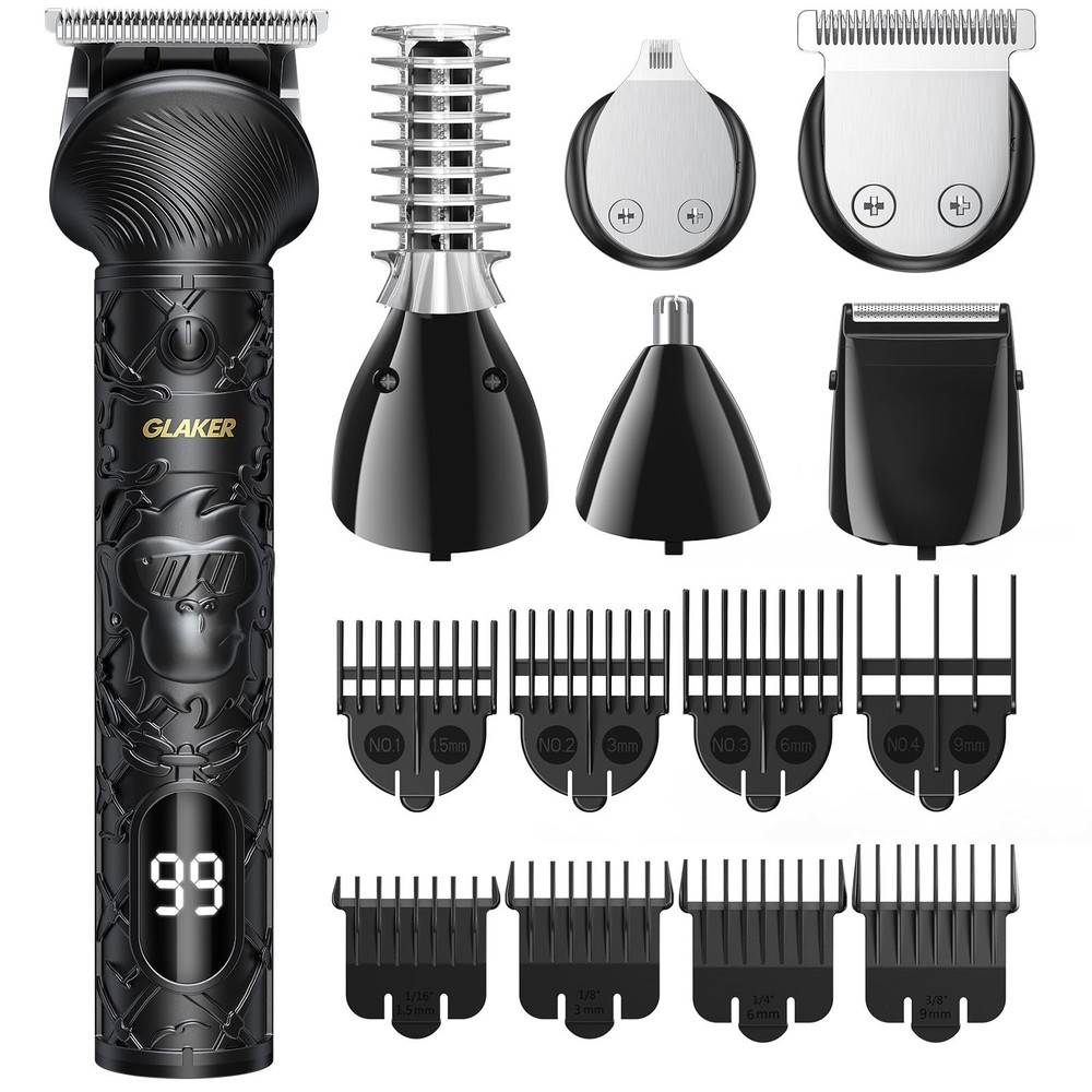 Men's Electric Beard Trimmer for Face Body Nose Ear & Mustache Grooming