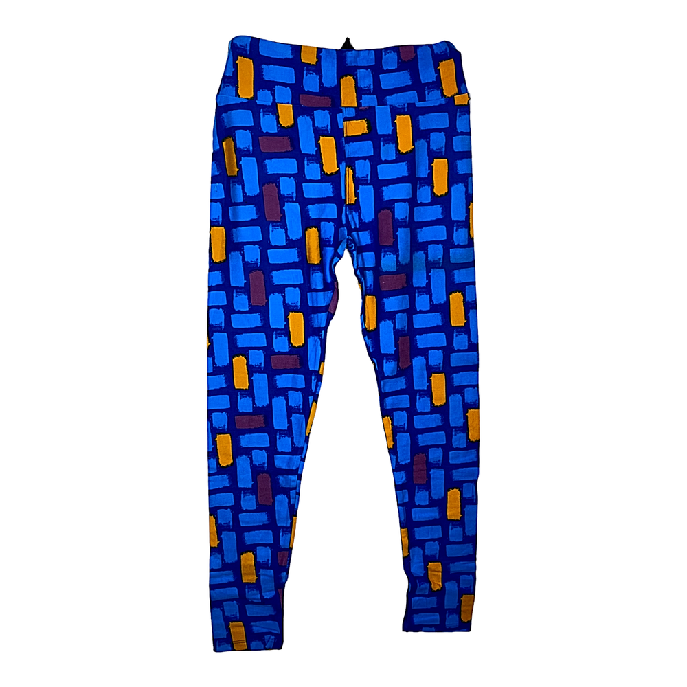 Lularoe OS Blue Multicolor Leggings NWT Style 1132