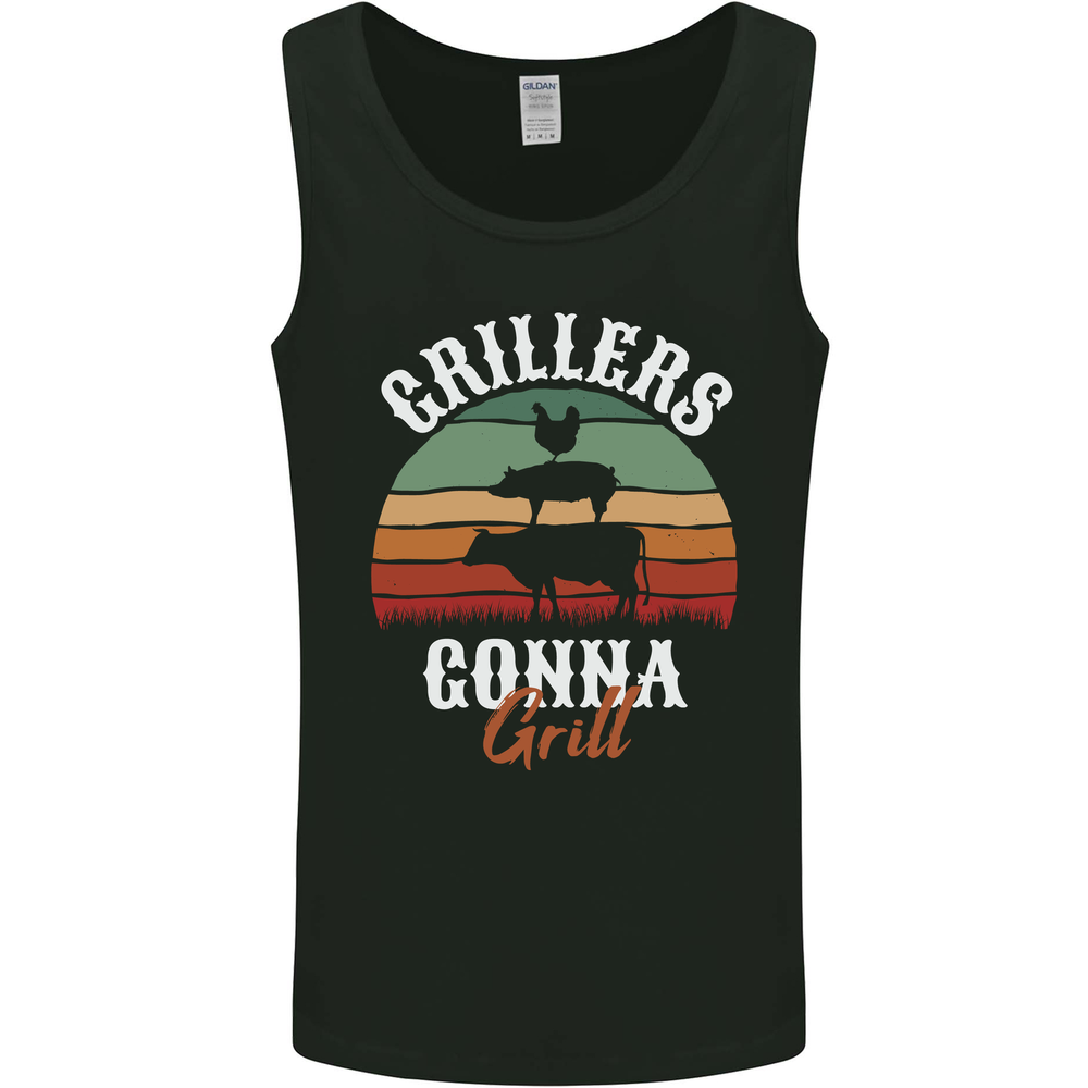 Grillers Gonna Grill BBQ Food Mens Vest Tank Top