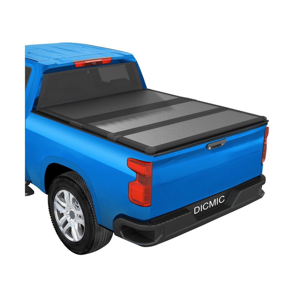 Hard Tri-Fold Truck Bed Tonneau Cover Compatible with 1988-2007 Chevy Silvera...