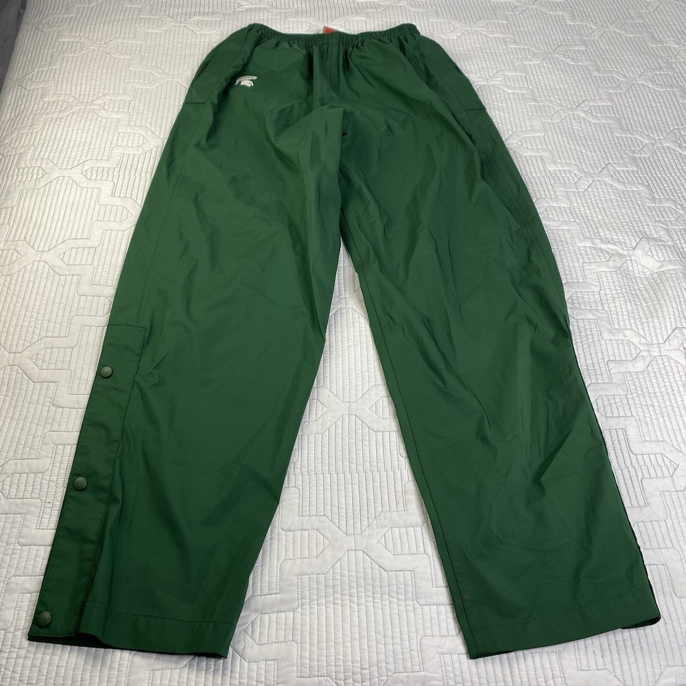 Vintage Nike Team Michigan State MSU Athletic Warm Up Track Pants Men's XL *flaw