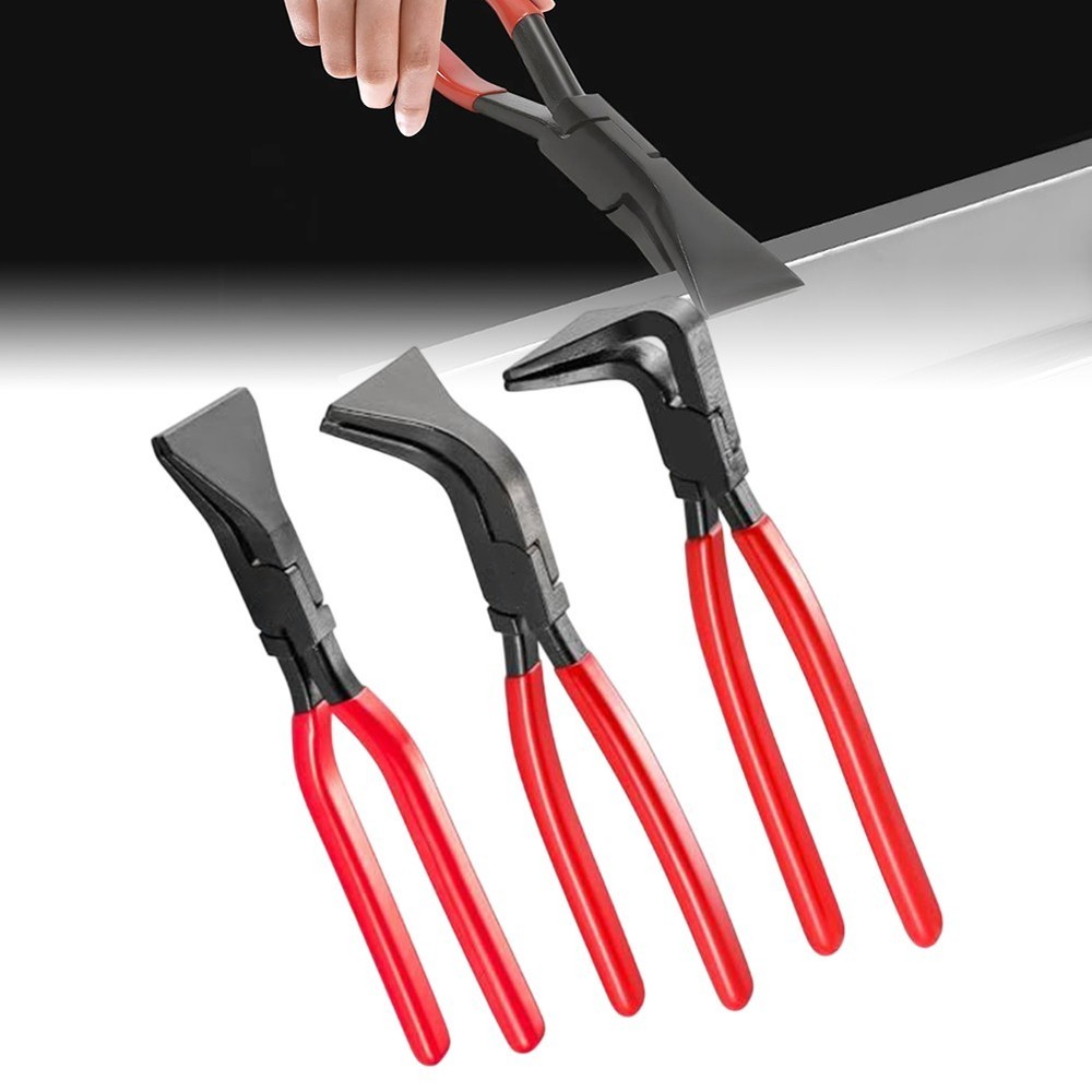 Bend and Straighten Sheet Metal Easily with This 3 Piece Folding Pliers Set