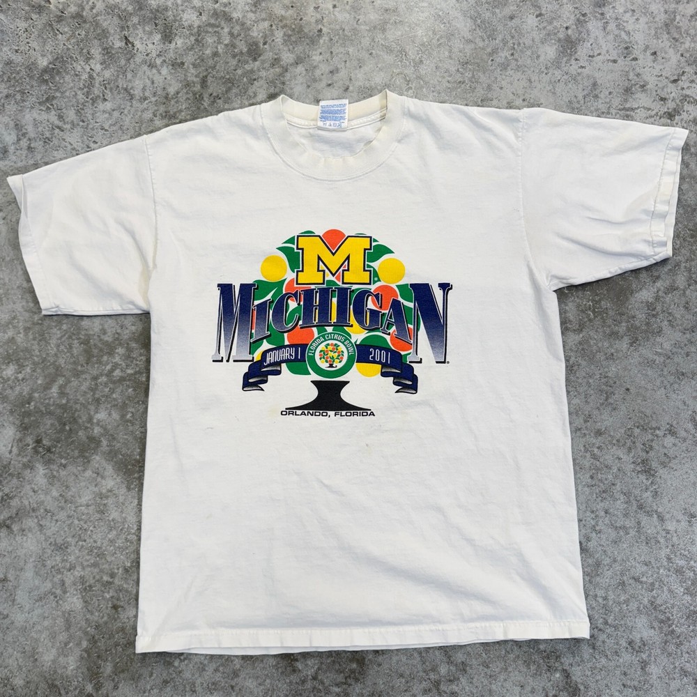 Vintage Michigan Wolverines shirt mens Large Citrus bowl 2001 Football college
