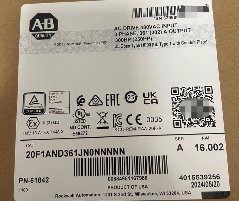 1 Pcs Brand New Allen-Bradley 20F1AND361AA0NNNNN AC Drive Spot Goods DHL/Fedex