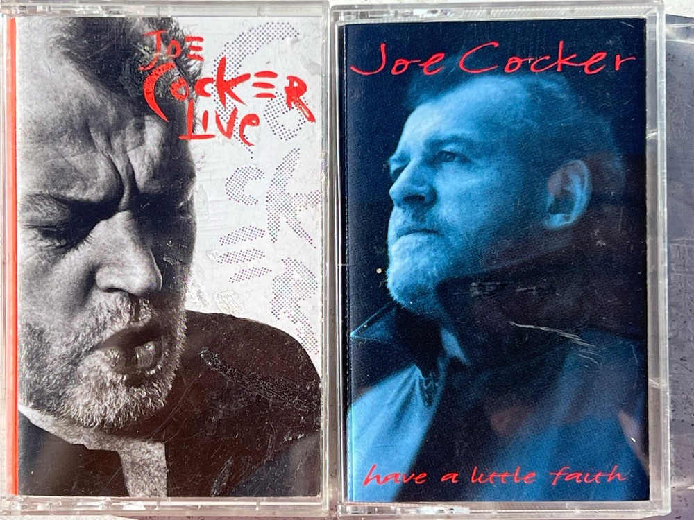 JOE COCKER 2 CASSETTE TAPE LOT HAVE A LITTLE FAITH & LIVE