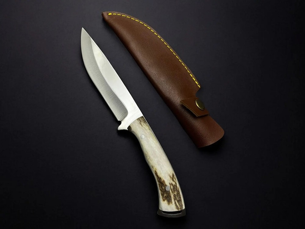 Custom Handmade Carbon Steel Survival Knife Hunting Knife Camping Knife Stag