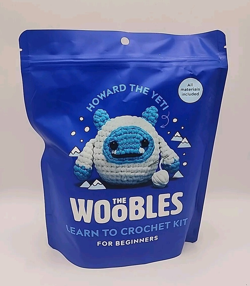 The Woobles- HOWARD THE YETI Learn To Crochet Kit for Beginners NEW SEALED!