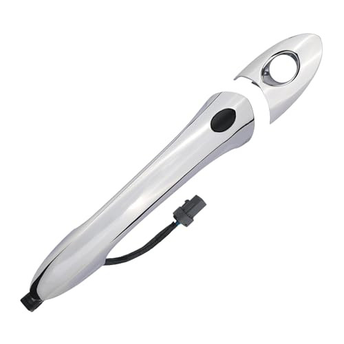 Driver Side Front Left Exterior Door Handle with Keyhole and Smart Keyless Entry  