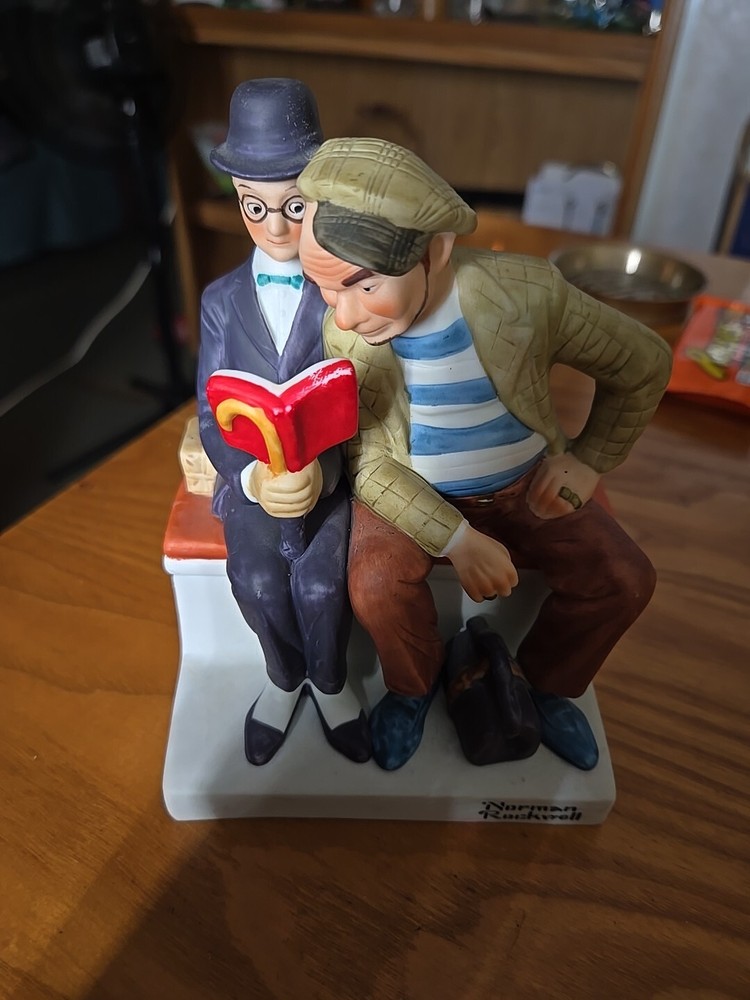 Norman Rockwell Danbury Mint The Interloper Figurine 1980 Handcrafted Porcelain