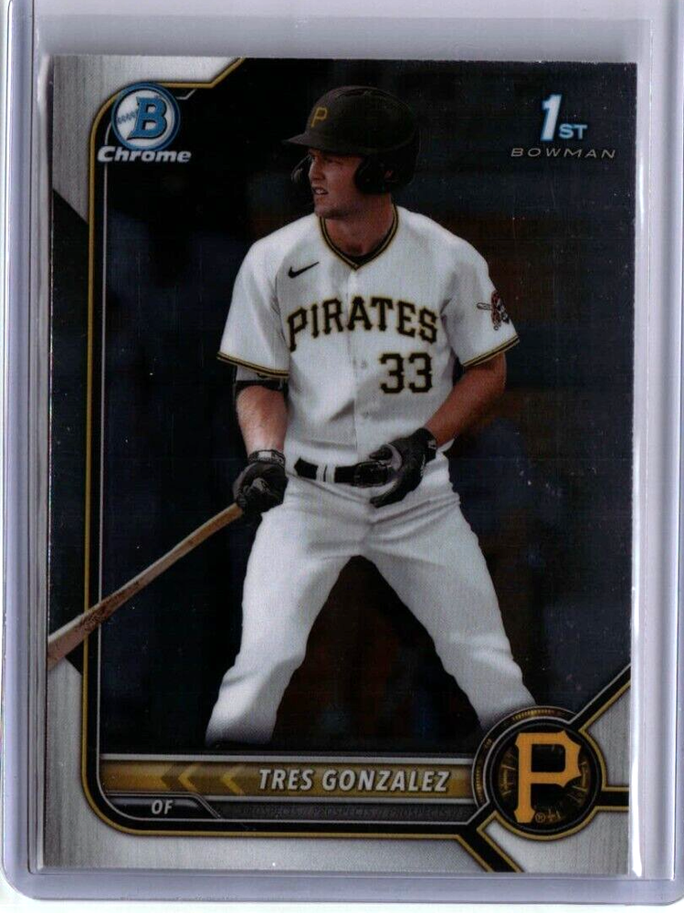 TRES GONZALEZ ROOKIE 1ST BOWMAN CHROME BASEBALL CARD #BDC-157 PITTSBURGH PIRATES