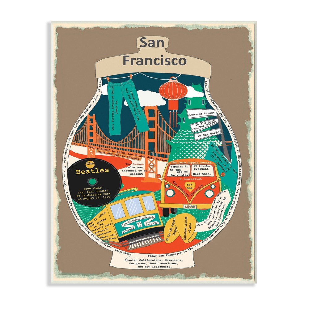 Stupell Vintage City Jars San Francisco California