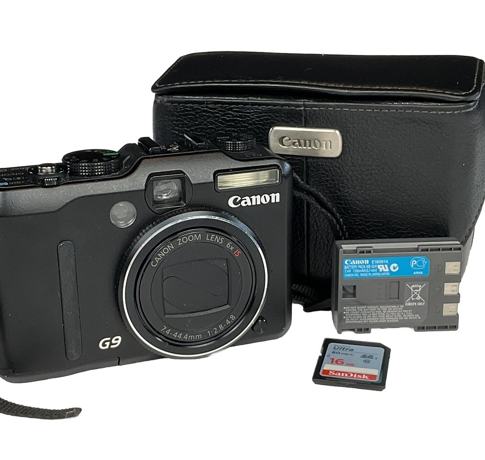 Canon PowerShot G9 12.1MP Digital Compact Camera Japan Works with Case & Memory Card