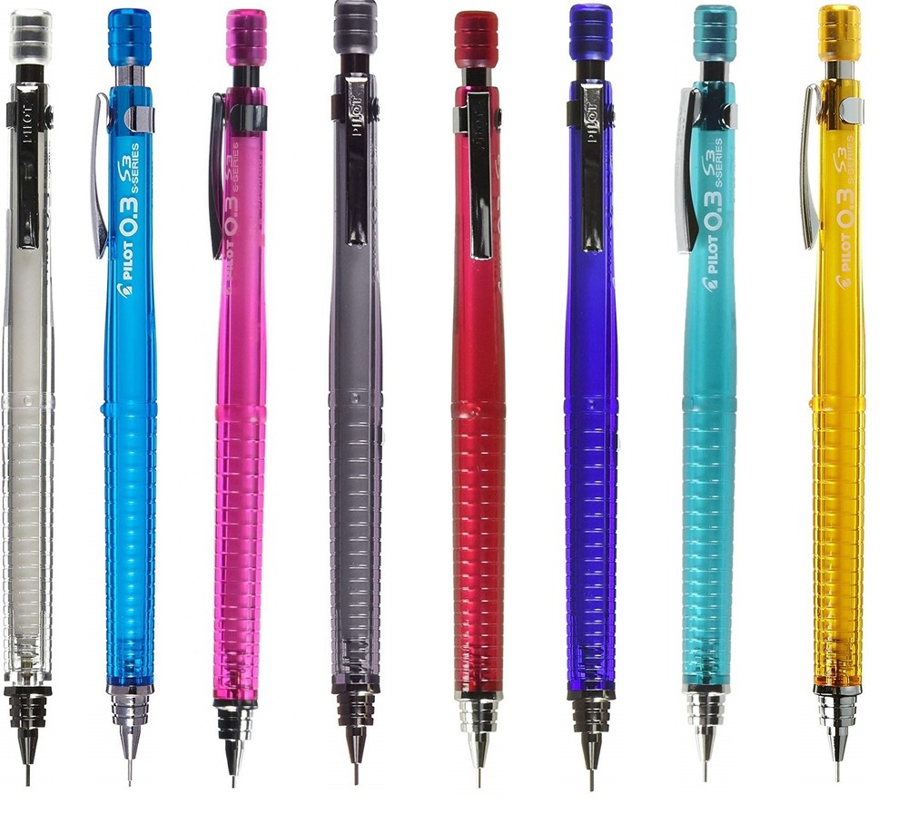 Pilot Mechanical Pencil S3 for Drafting 0.3mm 8 Color Select