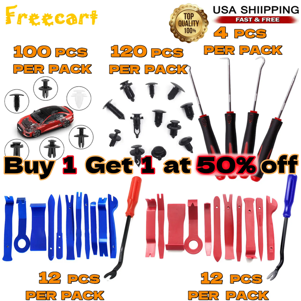 Car Retainer Auto Fasteners Push Trim Plastic Clips Pin Rivet Bumper Kit