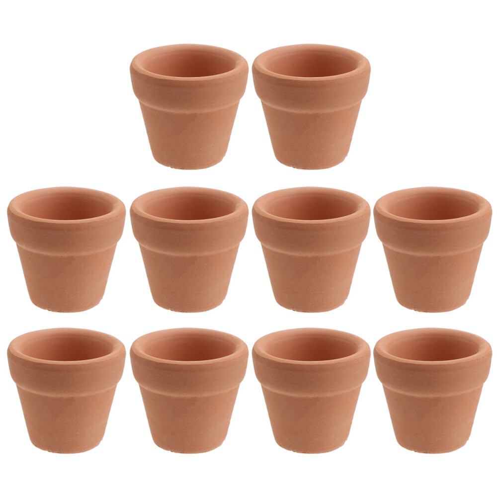 10 Pcs Plant Pot Ornaments Small Terracotta Pots Succulent Flower