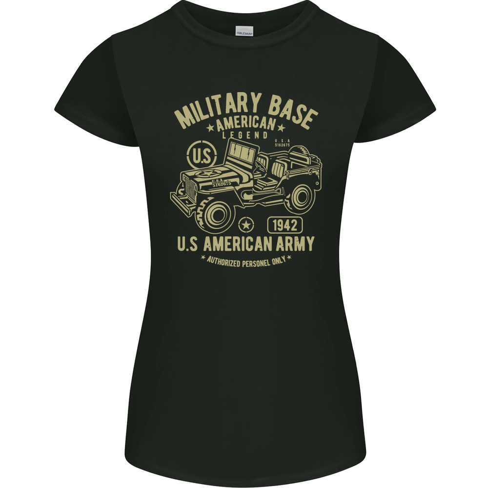 US Army Military Base 4x4 Off-Road Petite Women's T-Shirt
