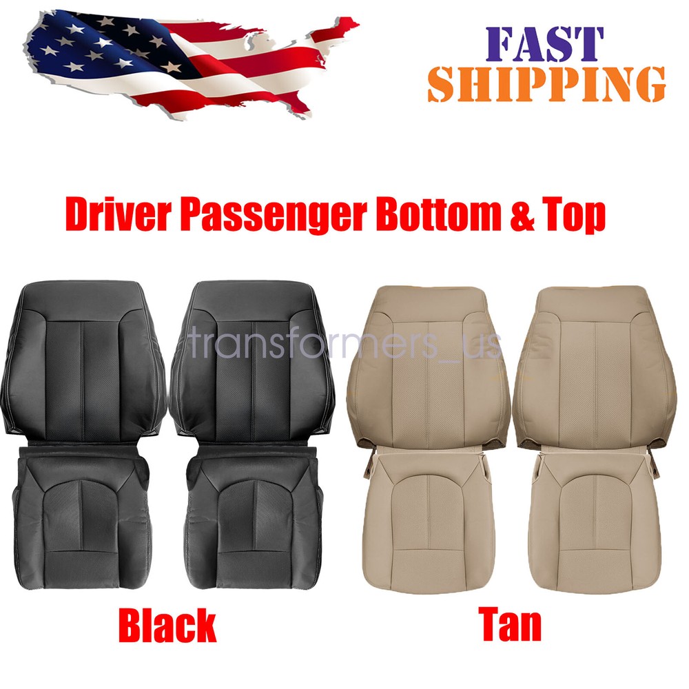 For 2011-2016 Ford F250 F350 F450 F550 Leather AC Seat Cover Front Bottom & Top