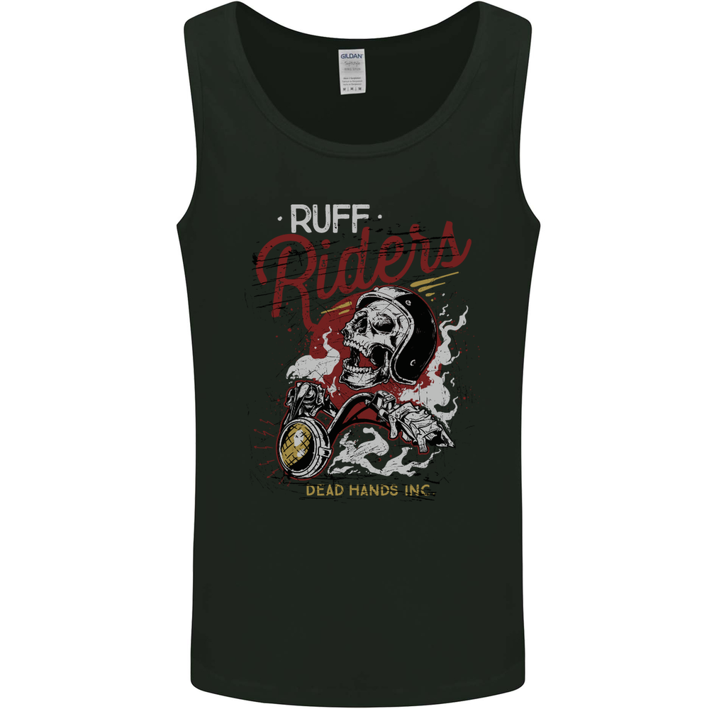 Biker Ruff Riders Motorcycle Motorbike Mens Vest Tank Top