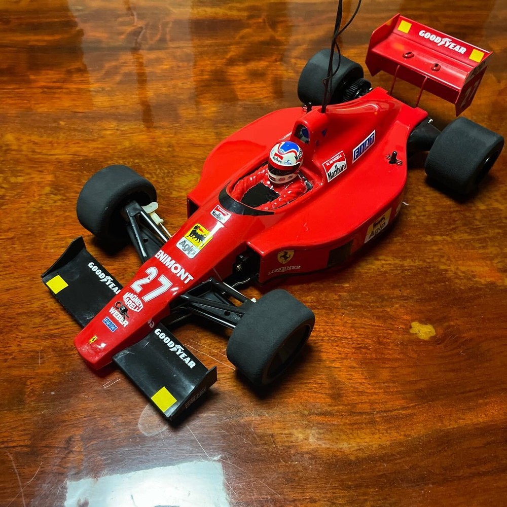 Vintage Tamiya Ferrari F189 RC Car 1/10 Scale F101 Chassis with Body & Electronics