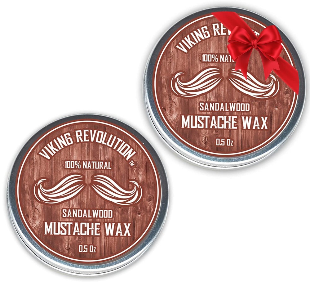 Mustache Wax 2 Pack - Beard & Moustache Wax for Men - Strong Hold Helps Train...