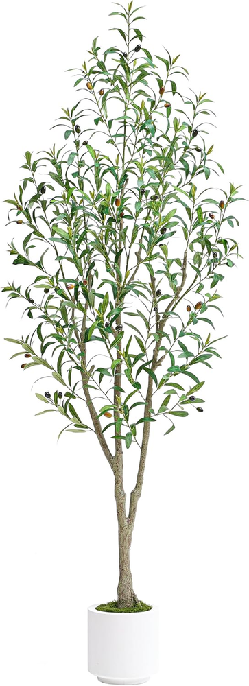 Large Artificial Olive Tree for Indoor Decor – Faux Silk Olive Plant  