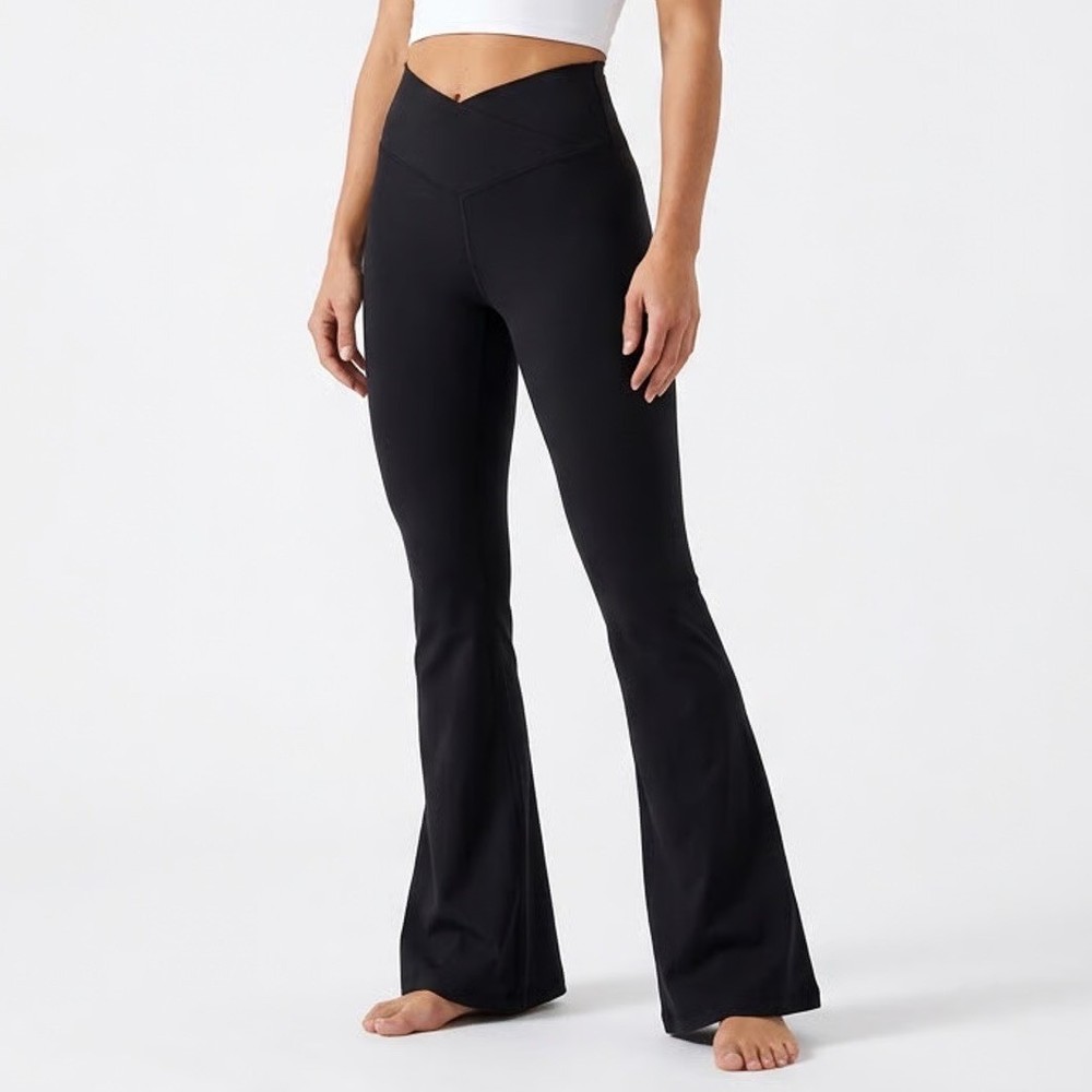Offline By Aerie Real Me Leggings Womens Large High Waisted Crossover Flare Leg