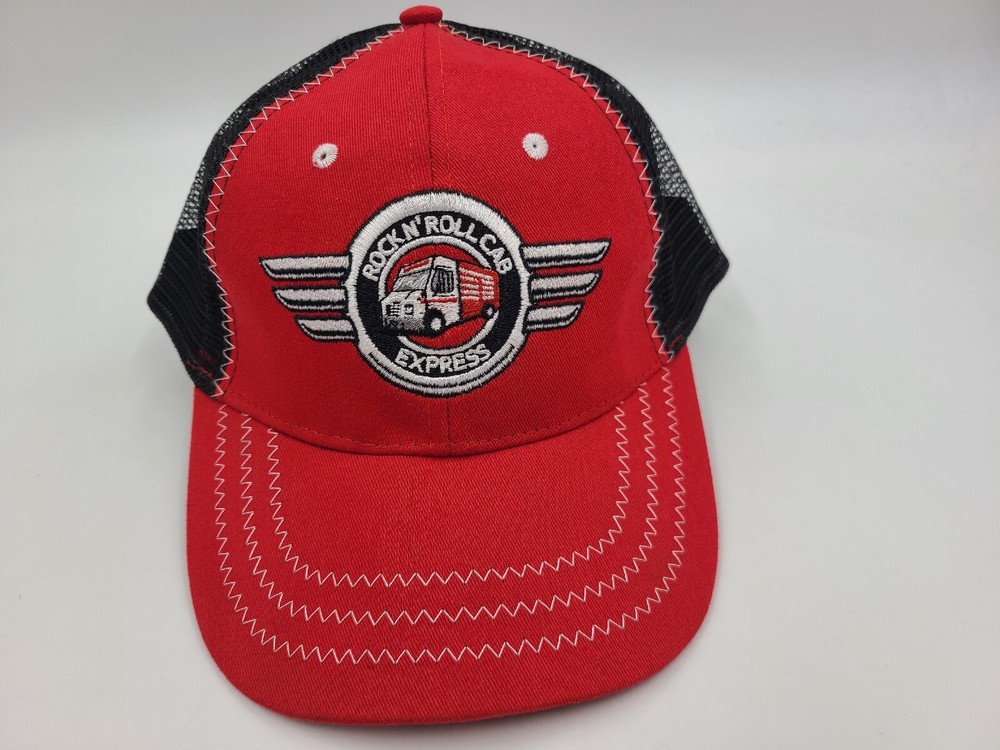 Rock N Roll Cab Express Snap-On Tools Mesh Trucker Adjustable Hat Cap Red Black