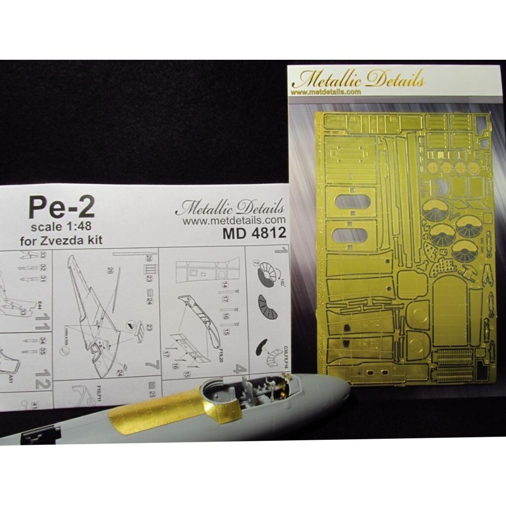 Metallic Details MD4812 Detailing set for aircraft 1:48 Pe-2 (for Zvezda kit)