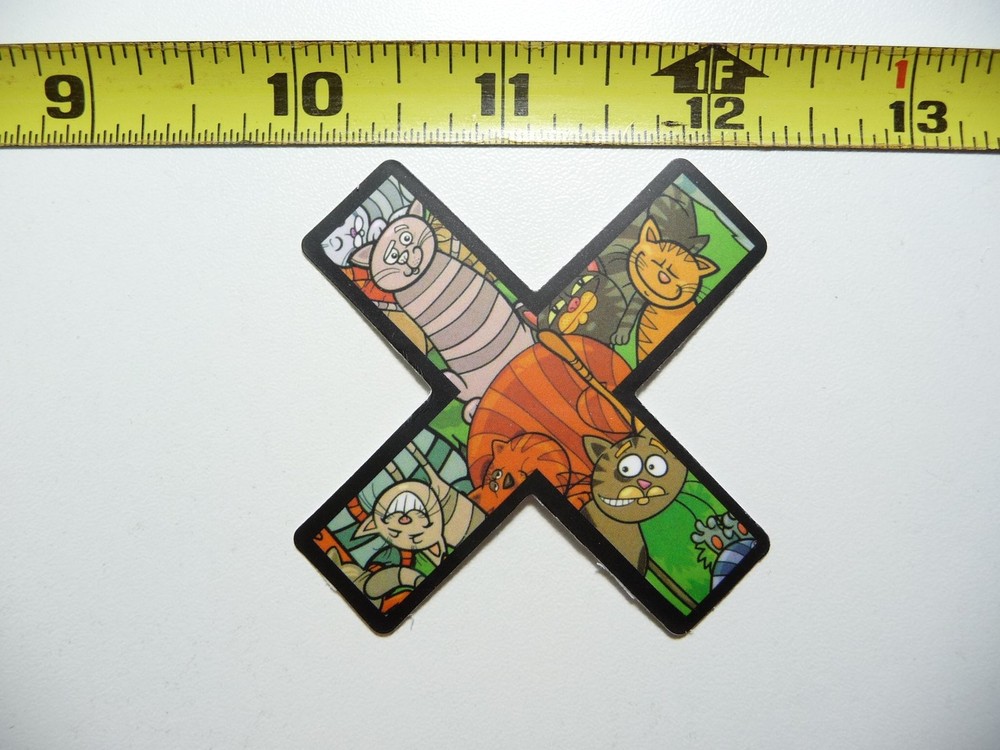 Cute Cross Cats Kittens Vinyl Sticker Decal Fun Funny Design