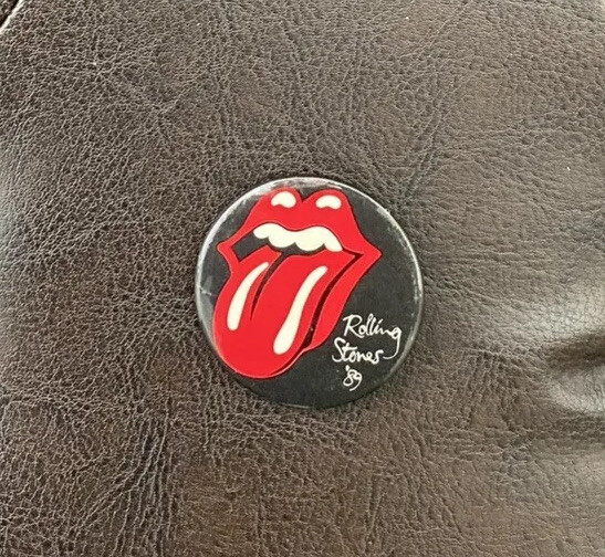 The Rolling Stones 1989 L.A. Coliseum w/ Guns N’ Roses Tour Vintage Pin Button