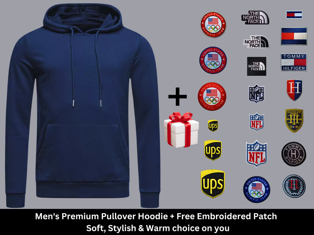 Heavy Blended Blank Plain Hooded Sweatshirt for Men