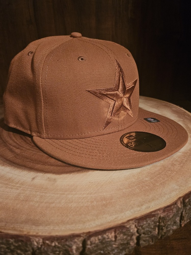 Dallas Cowboys New Era 59Fifty Fitted Brown NFL Hat Size 7 5/8