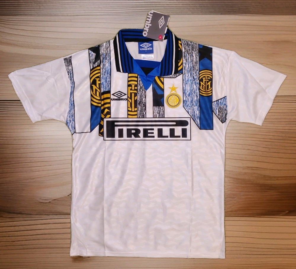 Inter Milan Away Retro Soccer Football Jersey Shirt Kit Size L