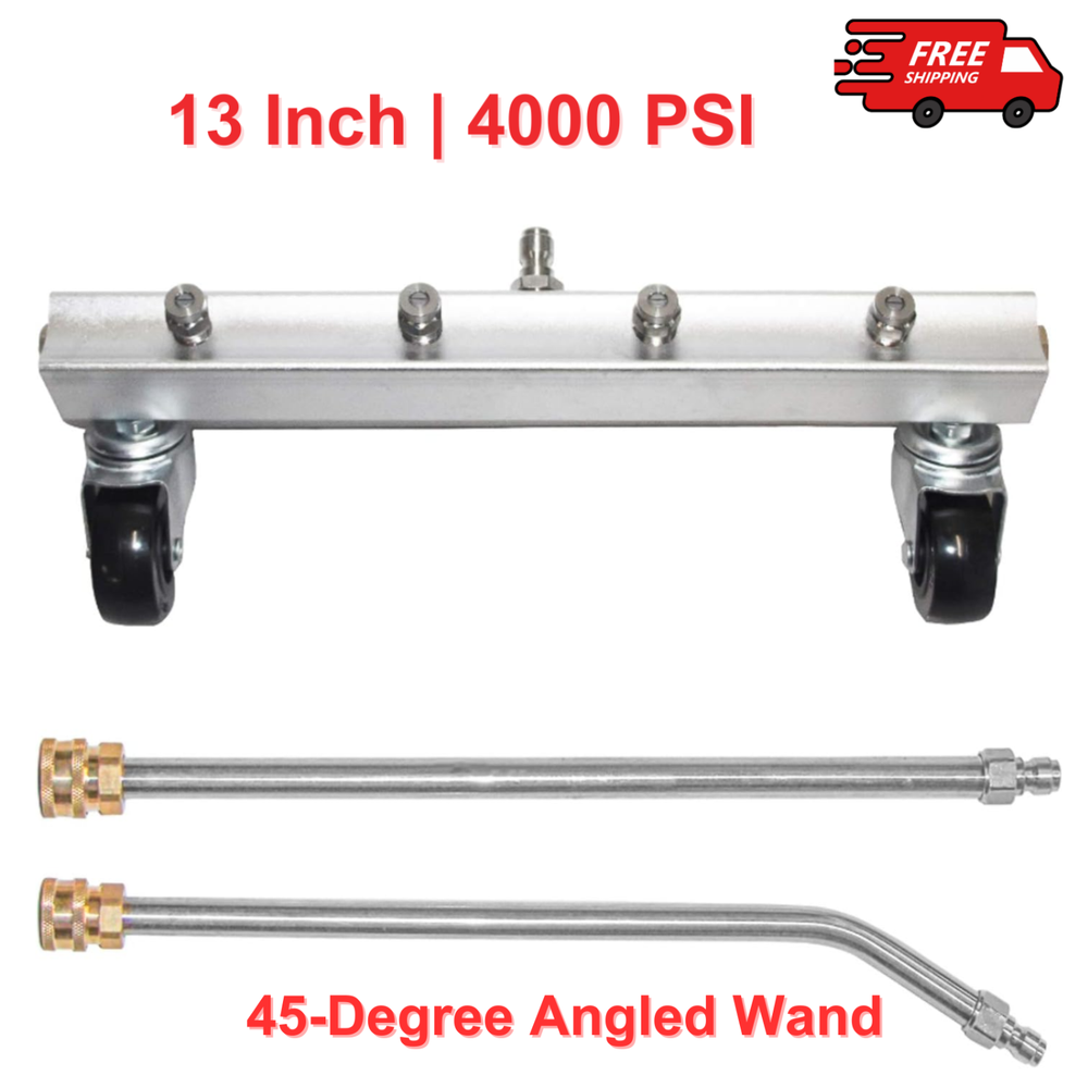 High-Pressure Undercarriage Cleaner with 45° Angled Wand for Cars